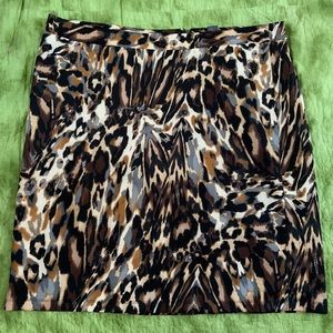 Ashley Stewart Plus Size 24 Animal Print Skirt